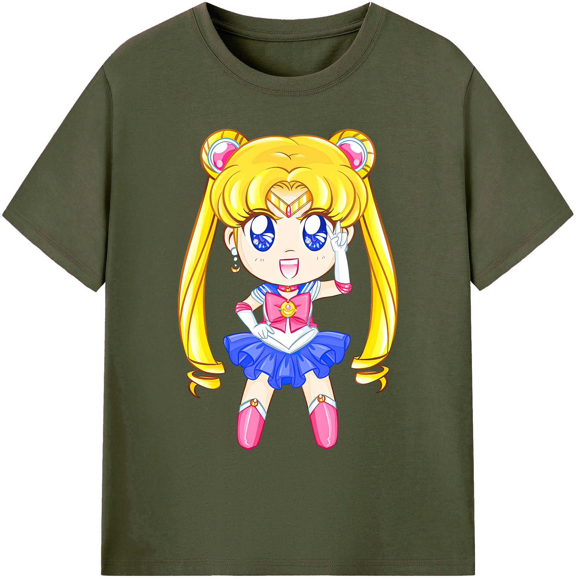 （画像用） 美少女戦士セーラームーン 月野 うさぎ つきの うさぎ Sailor Moon Tsukino Usagi 綿100％ メンズ半袖Tシャツ｜肌触りやわらか＆通気性